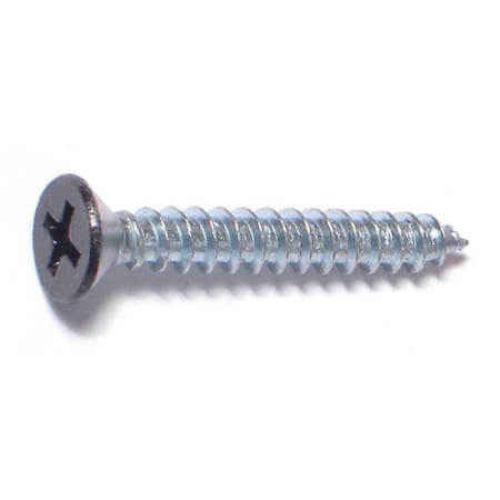 Midwest Fastener Wood Screw, #9, 1-1/4 in, Black Steel Flat Head Phillips Drive, 25 PK 79352